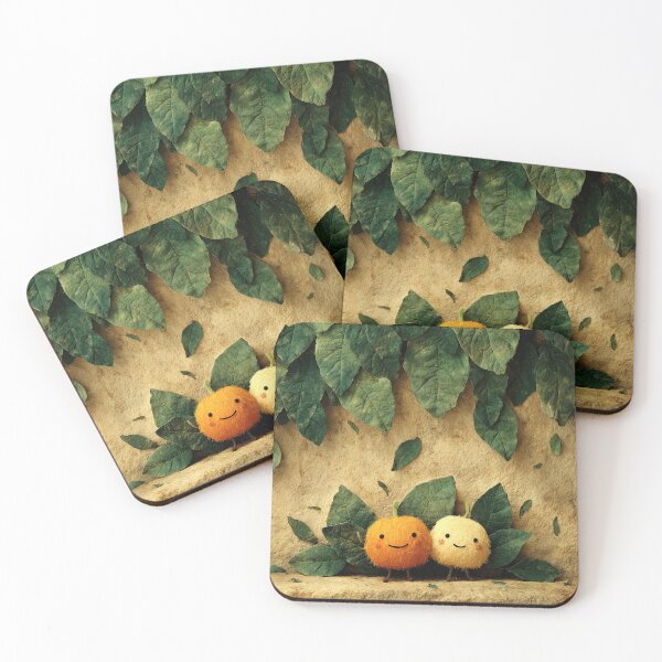 Item preview, Cute Little Oranges Under Green Leaves designed and sold by colorful-white.