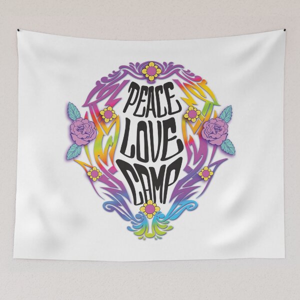 Item preview, PEACE LOVE CAMP PSYCHEDELIC RAINBOW designed and sold by KUSTOM CAMP CREATIVES.