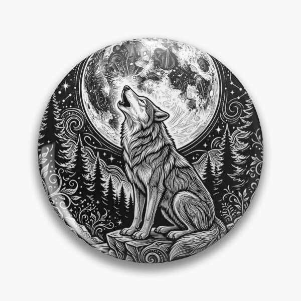 Item preview, Wolf & Moon designed and sold by Stickersdevelop.