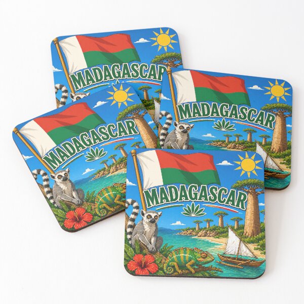 Item preview, Madagascar with Flag designed and sold by Myra365Art.