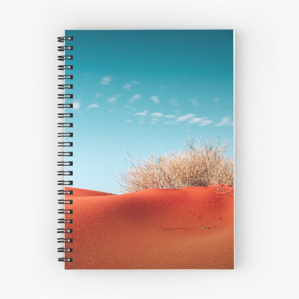 Item preview, Red Desert Sand With Dusty Bush and Blue Sky Art Photo designed and sold by DEC02.