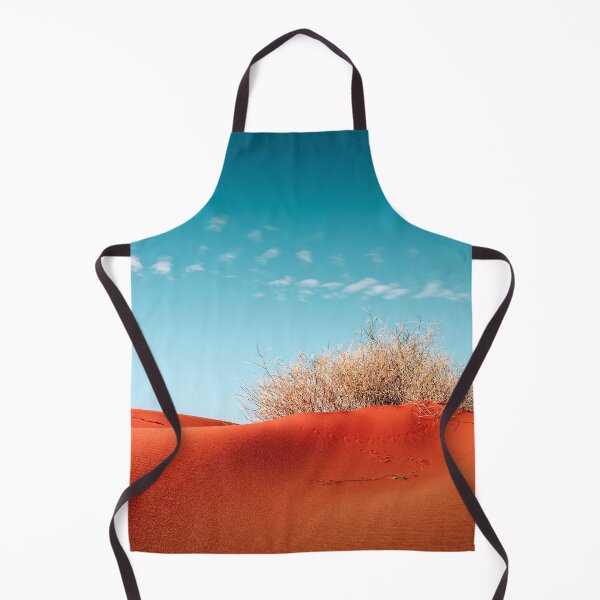 Item preview, Red Desert Sand With Dusty Bush and Blue Sky Art Photo designed and sold by DEC02.