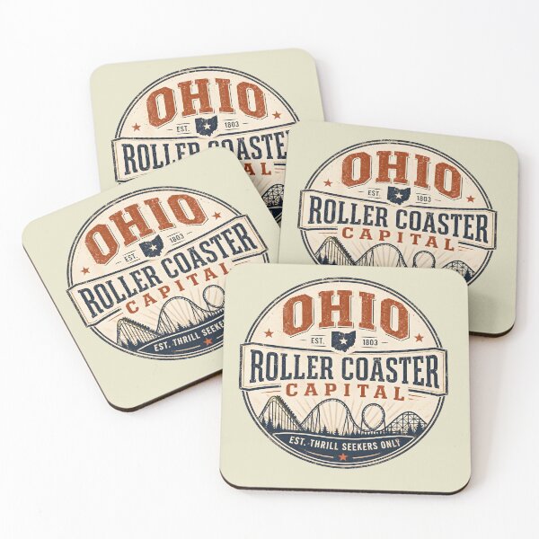 Item preview, Ohio Roller Coaster Capital | Vintage Thrill Ride Emblem designed and sold by Coaster Culture Industries.