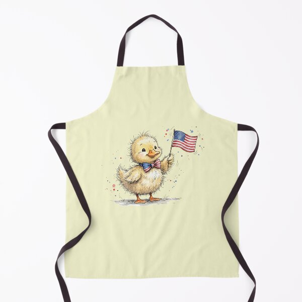 Item preview, Cute Watercolor Duckling with American Flag and Bow Tie designed and sold by BreezifyDesignStudio.