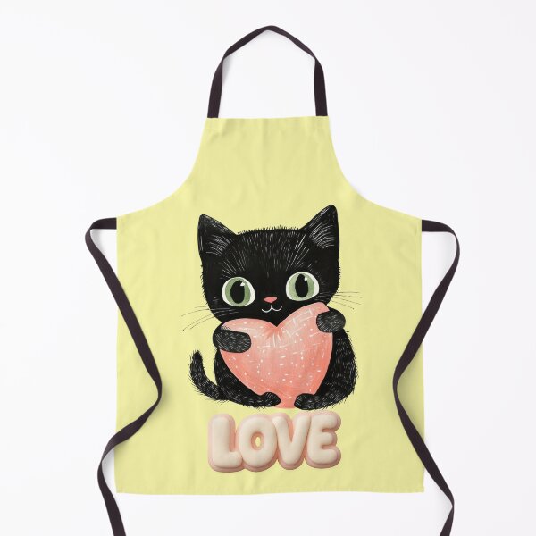Item preview, Black cat holds big heart. Love quote. designed and sold by Mauswohn.