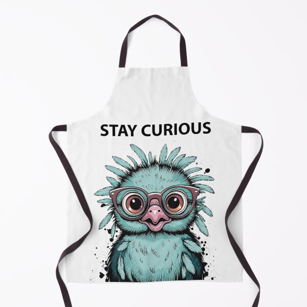 Item preview, Stay Curious Bird with Glasses | Cute Nerdy Bird Motivational Illustration designed and sold by Cool-cat-art.