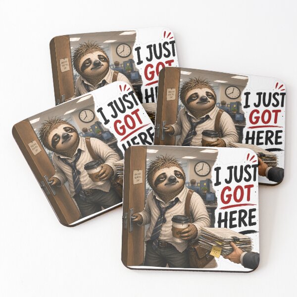 Item preview, Funny Sloth I Just Got Here Sticker⁠ designed and sold by Easternpantry.