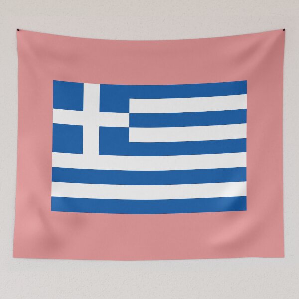 Item preview, Greek National Flag - Greece designed and sold by NoThoughtsCat.