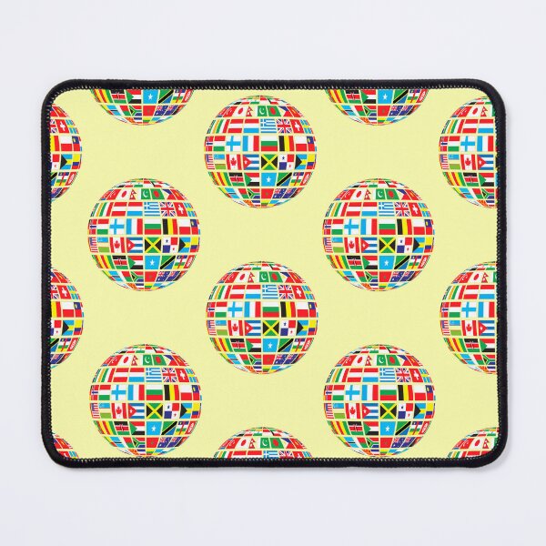 Item preview, A colorful globe formed from international national flags designed and sold by Mauswohn.