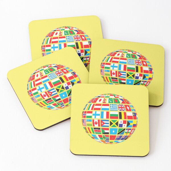 Item preview, A colorful globe formed from international national flags designed and sold by Mauswohn.