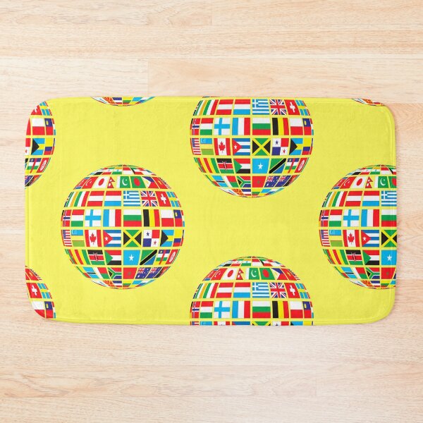 Item preview, A colorful globe formed from international national flags designed and sold by Mauswohn.