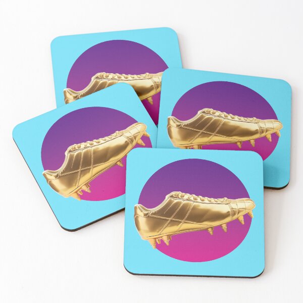 Item preview, Golden football boot, top scorer in front of a purple moon designed and sold by Mauswohn.
