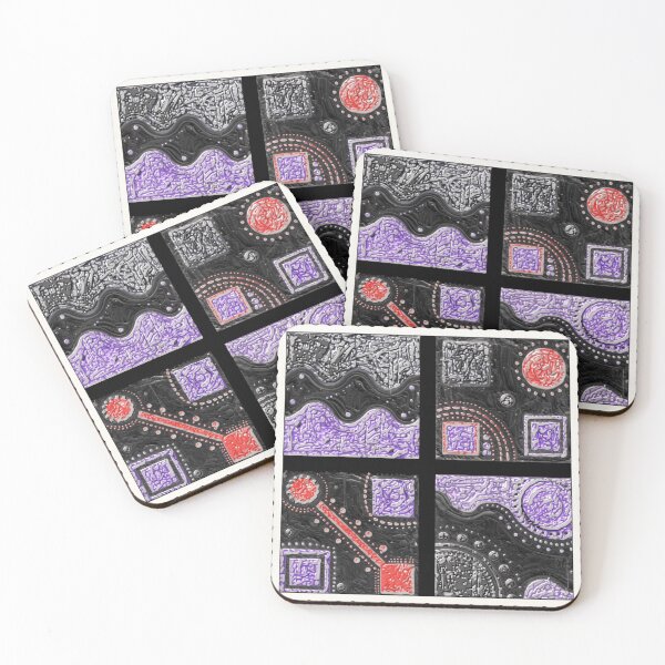 Item preview, orbiting patterns dark hsl stamp colorful geometric abstract design designed and sold by SmashingDeals.