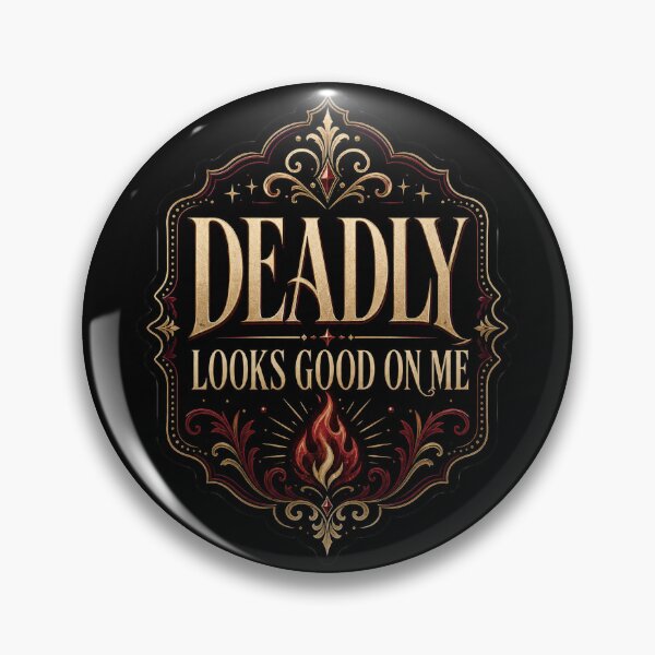 Item preview, Deadly Looks Good on Me | Dark Feminine Flame Emblem Sticker designed and sold by Thorn and Lore.