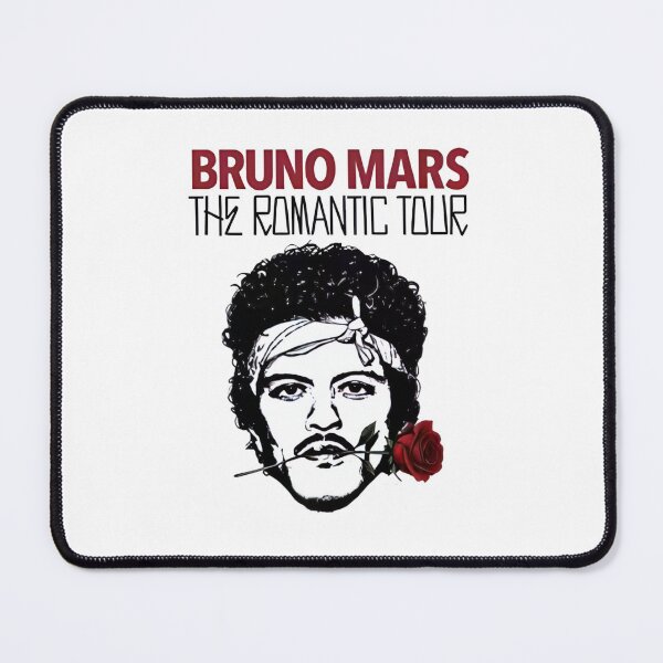 Item preview, Bruno Mars Face Silhouette with Rose in Mouth designed and sold by Moonpaw-Whimsy.