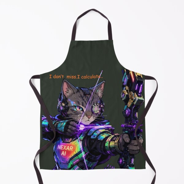 Item preview, Cyber Cat Archer - Neon Cyberpunk Warrior designed and sold by nexargraphics.