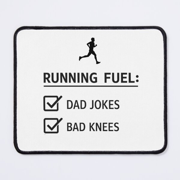 Item preview, Powered by Dad Jokes and Bad Knees Running designed and sold by RunningWhiskers.