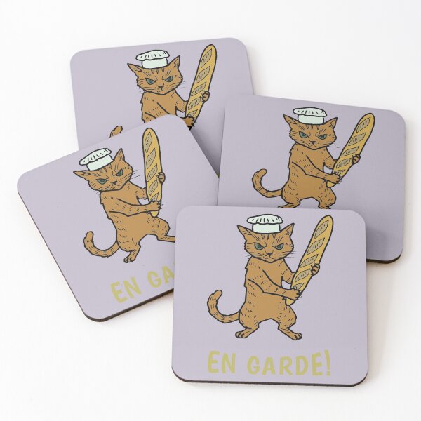 Item preview, Baker Cat with Baguette Weapon Illustration  designed and sold by LeshanArt.