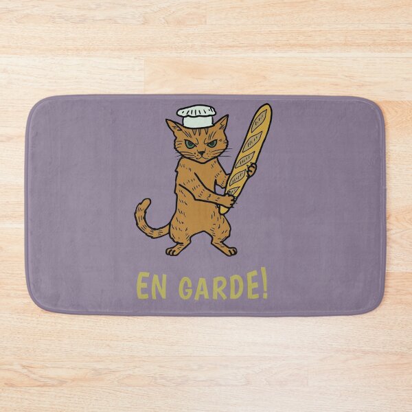 Item preview, Baker Cat with Baguette Weapon Illustration  designed and sold by LeshanArt.