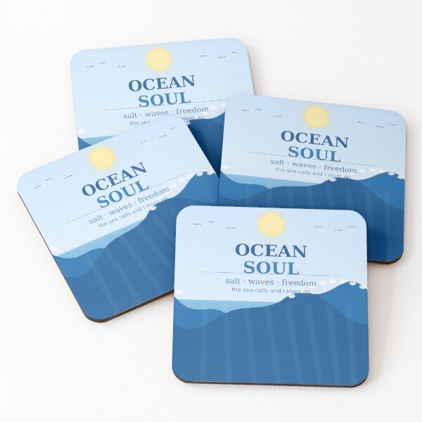 Item preview, Ocean Soul — Minimalist Wave Beach Art Print Poster designed and sold by Stekooo.