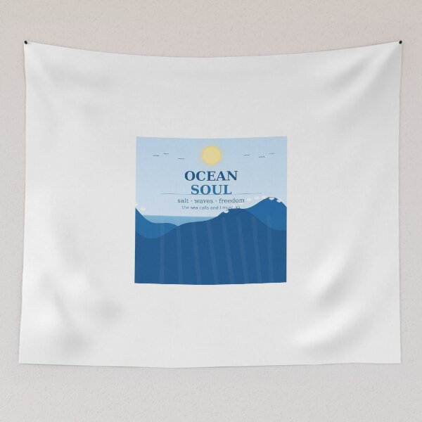 Item preview, Ocean Soul — Minimalist Wave Beach Art Print Poster designed and sold by Stekooo.