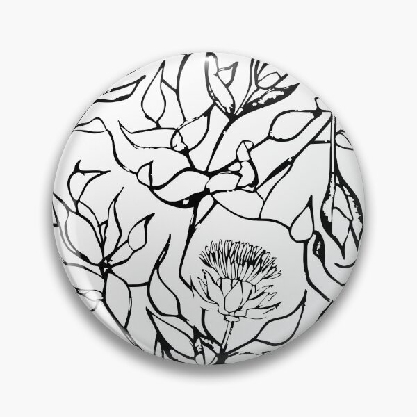 Item preview, Minimalist Monochrome Floral Line Art Pattern designed and sold by jk.brik.