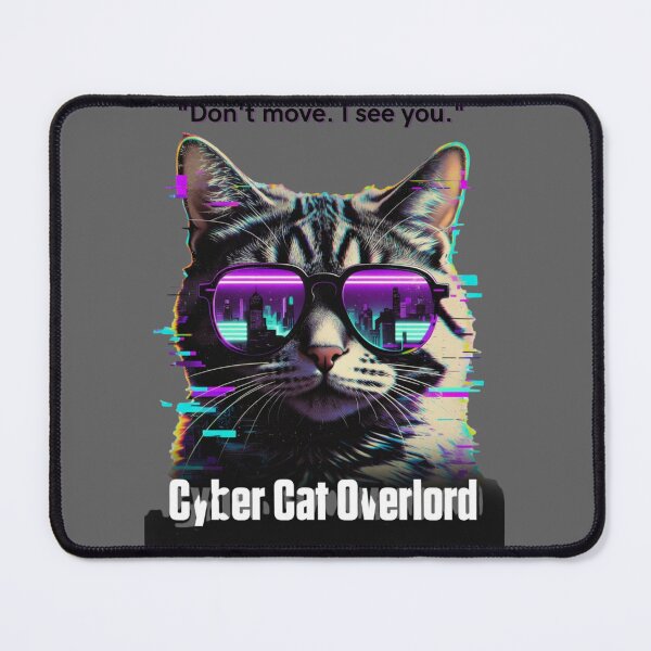 Item preview, Cyber Cat Overlord Glitch Art Design designed and sold by nexargraphics.