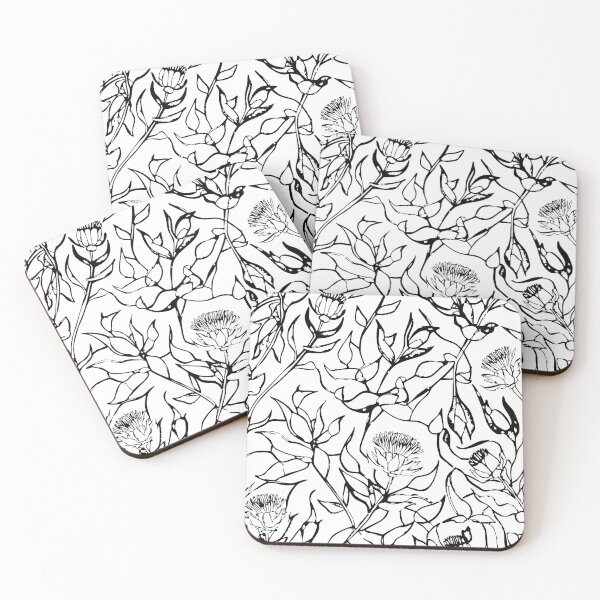 Item preview, Minimalist Monochrome Floral Line Art Pattern designed and sold by jk.brik.