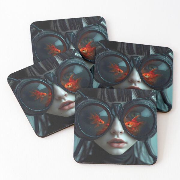 Item preview, Goldfish Glasses  designed and sold by UrbanTempleArt.