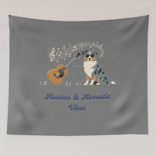 Item preview, Australian Shepherd Music Lover Guitar designed and sold by SW Shop.