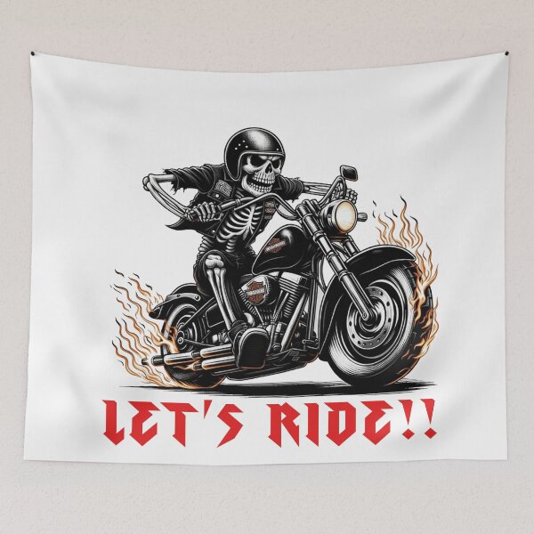 Item preview, Skeleton Biker - Let's Ride designed and sold by susiecc.
