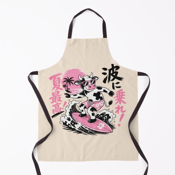 Item preview, Surfing Cow Summer Japanese Aesthetic designed and sold by AwesomeBeyondLimits.