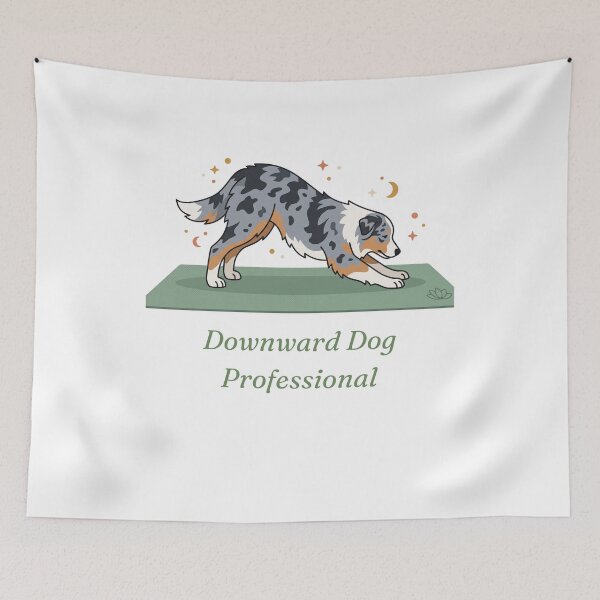 Item preview, Australian Shepherd Yoga Dog Downward Dog designed and sold by SW Shop.