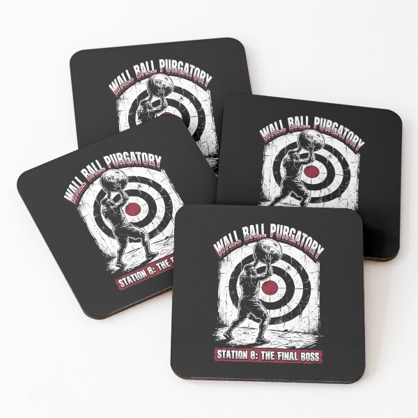 Item preview, Wall Ball Purgatory Fitness Challenge Gym Art designed and sold by SplashTastic.