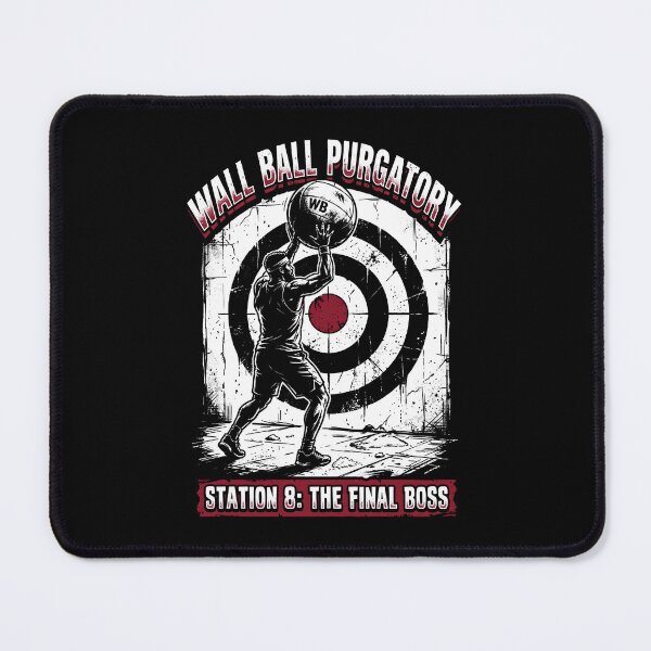 Item preview, Wall Ball Purgatory Fitness Challenge Gym Art designed and sold by SplashTastic.