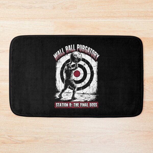 Item preview, Wall Ball Purgatory Fitness Challenge Gym Art designed and sold by SplashTastic.