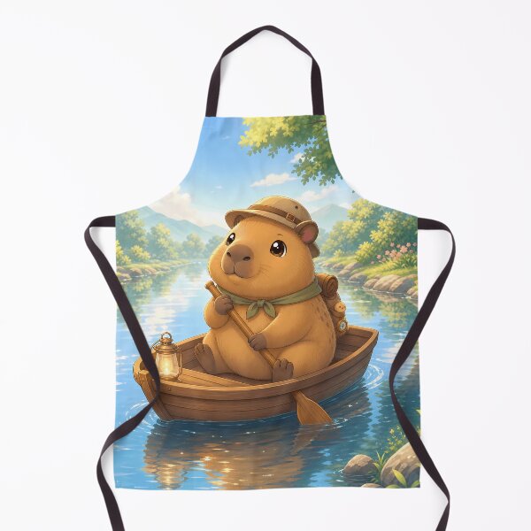 Item preview, Cute Capybara Adventurer Rowing Boat on River designed and sold by LuisWorks.