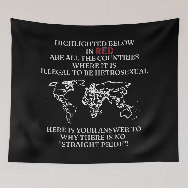 Item preview, HERE'S YOUR ANSWER ✨ –✨ Why There Is No "Straight Pride" - for darker backgrounds designed and sold by WheelieGdArt.