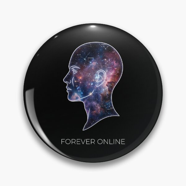 Item preview, Galaxy Mind Constellation Silhouette Forever Online designed and sold by SplashTastic.