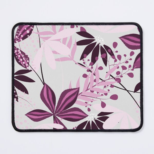 Item preview, Botanical Leaves Pattern – Pink Burgundy | Floral Seamless Surface Design designed and sold by 555Design.