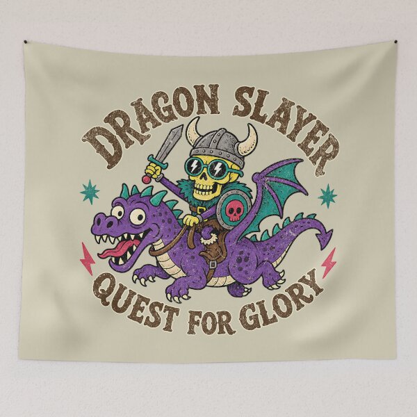 Item preview, Skeleton Warrior Riding Purple Dragon Fantasy designed and sold by AwesomeBeyondLimits.
