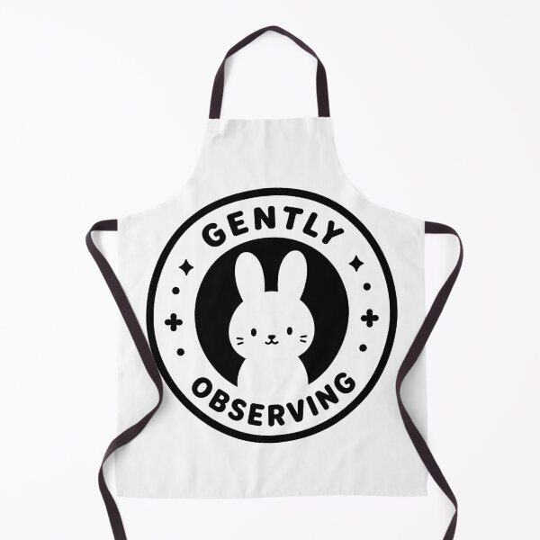 Item preview, Gently Observing Bunny Badge designed and sold by ChocoMellowCo.