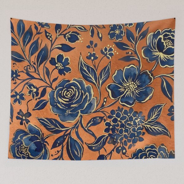 Item preview, Navy Floral  designed and sold by GraphicsClub.