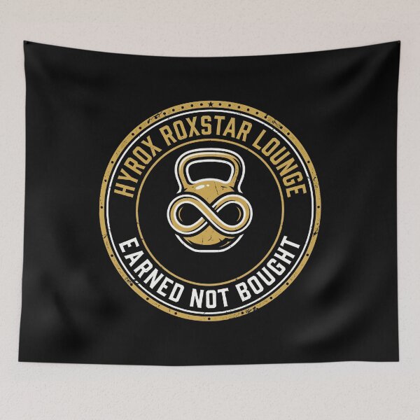 Item preview, Hyrox Roxstar Lounge Kettlebell Workout Badge designed and sold by SplashTastic.