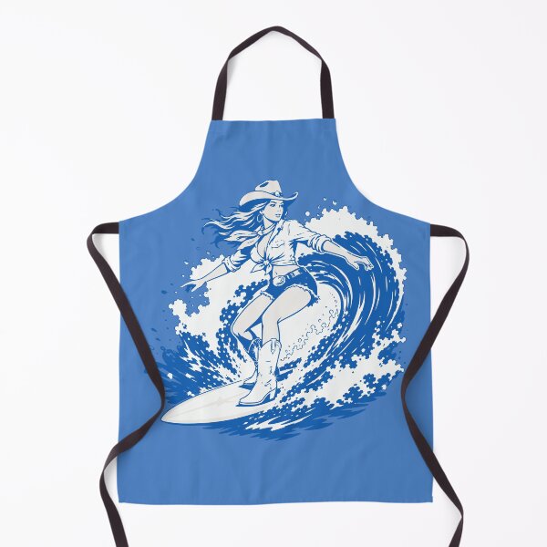 Item preview, Cowgirl Surfing A Large Ocean Wave designed and sold by AwesomeBeyondLimits.