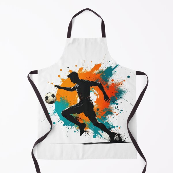 Item preview, Soccer Player Paint Splash Art — Football Silhouette Action Print designed and sold by icemanphotos.
