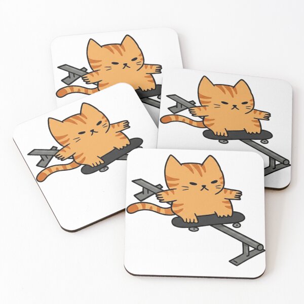 Item preview, Skater Cat Shredding on Skateboard Art designed and sold by MenaceBehavior.