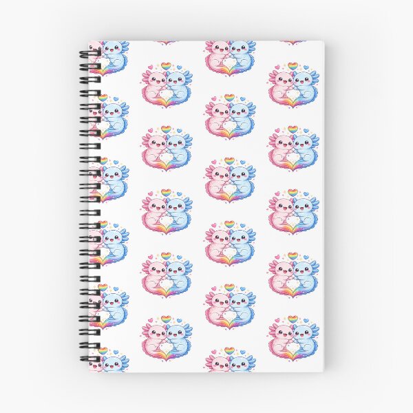 Item preview, Axolotls of Love and Pride – Kawaii Pride LGBT+ Couple designed and sold by Lunatik Cat.