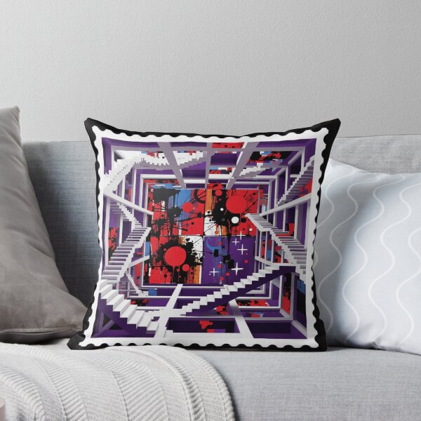 Item preview, cosmic noise labyrinth stamp colorful geometric abstract stamp design designed and sold by SmashingDeals.