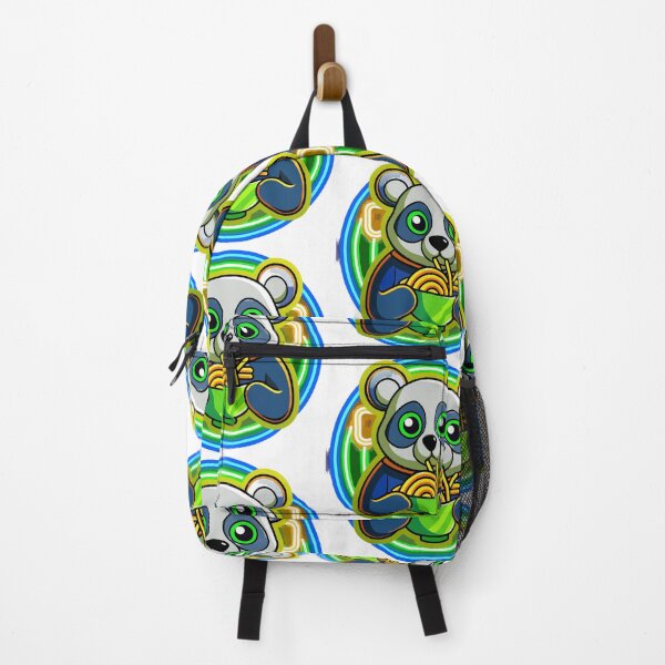Item preview, panda eating noodles under neon lights designed and sold by Senglaopattern.